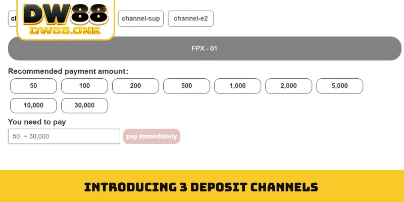 Introducing 3 deposit channels