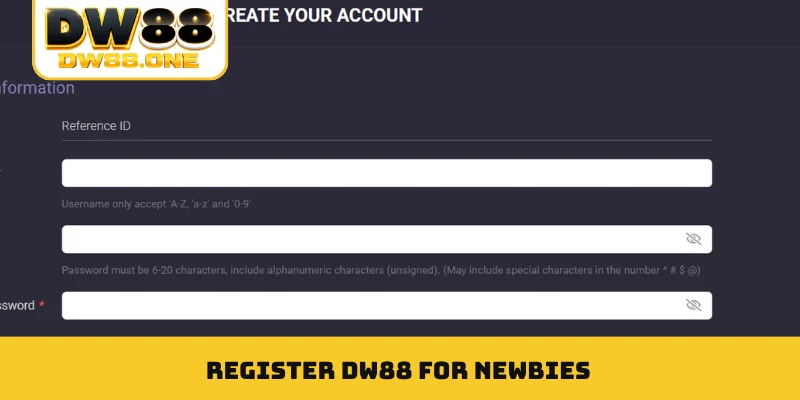 Register DW88 for newbies