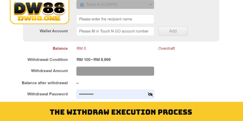 The Withdraw execution process